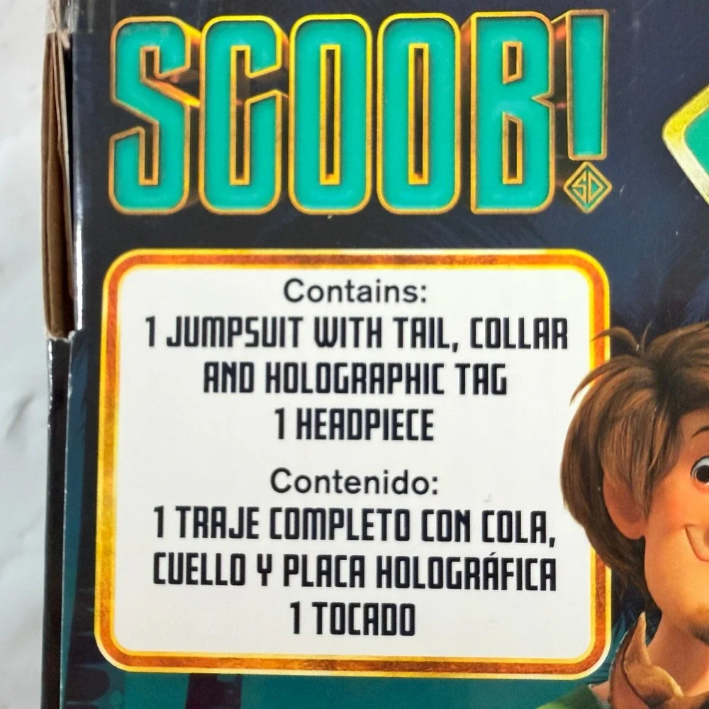Scoob! Scooby-Doo Costume Jumpsuit Headpiece Toddler 3T-4T Walmart New